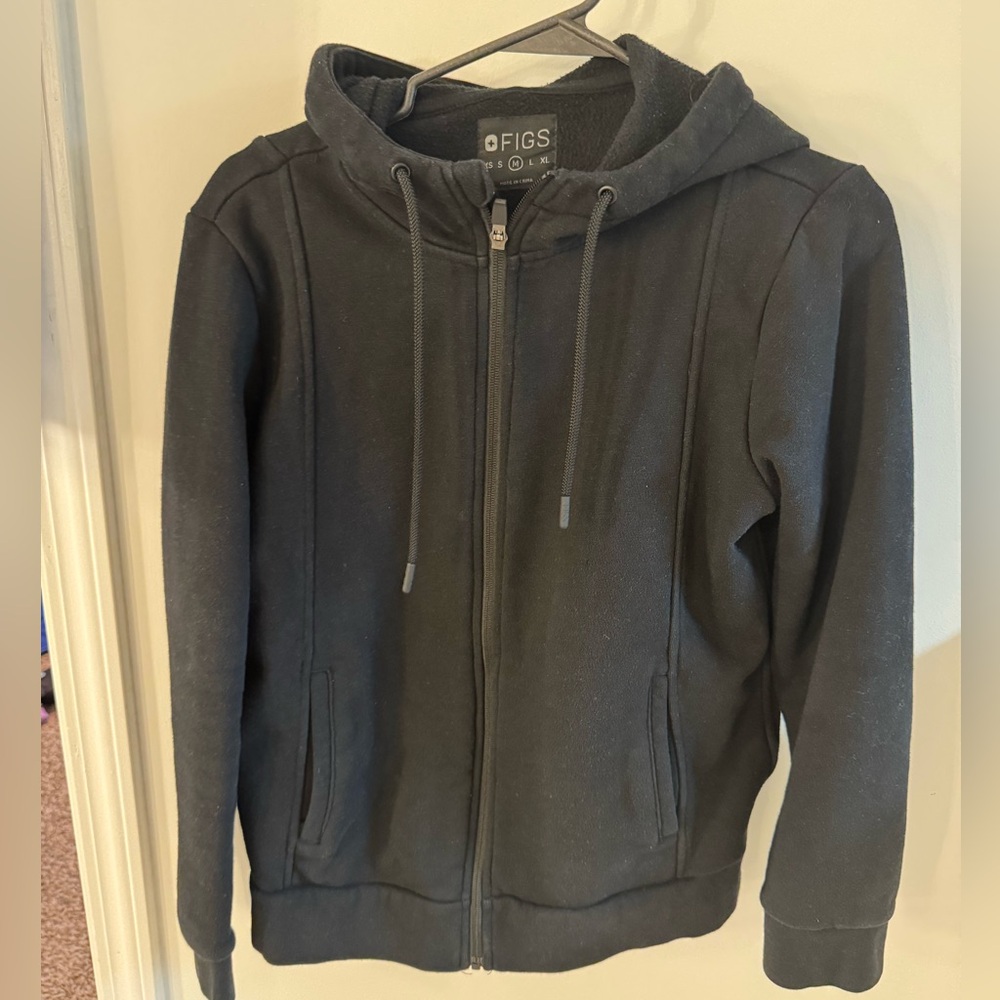 Figs Black zip up Jacket